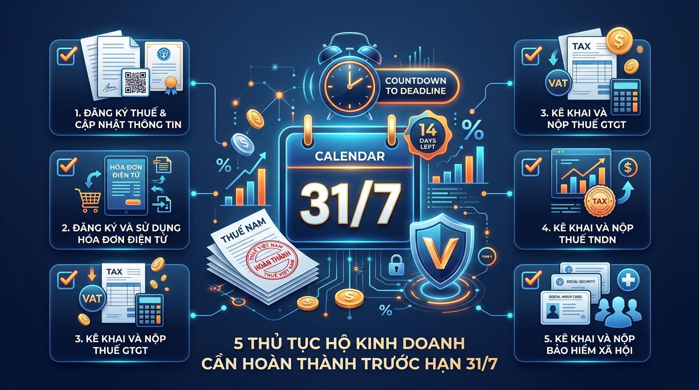 Sau mốc 31/07/2026: 5 Hồ Sơ Thuế Hộ Kinh Doanh Cần Rà Soát Theo Luật Thuế Mới 2026 - Hóa đơn điện tử Inbot PRO