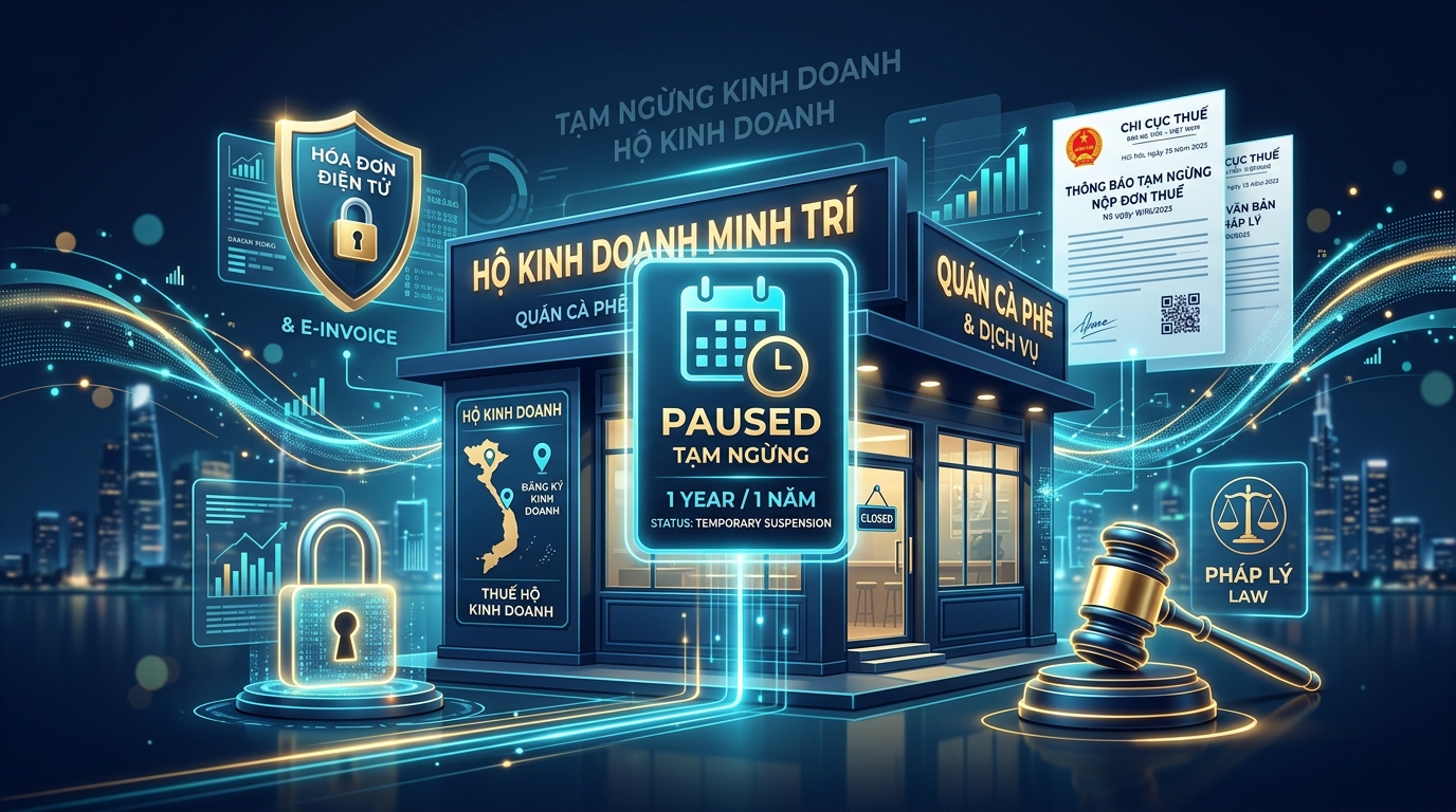 Tạm ngừng hộ kinh doanh: thời hạn, hồ sơ và hóa đơn cần rà soát - Hóa đơn điện tử Inbot PRO