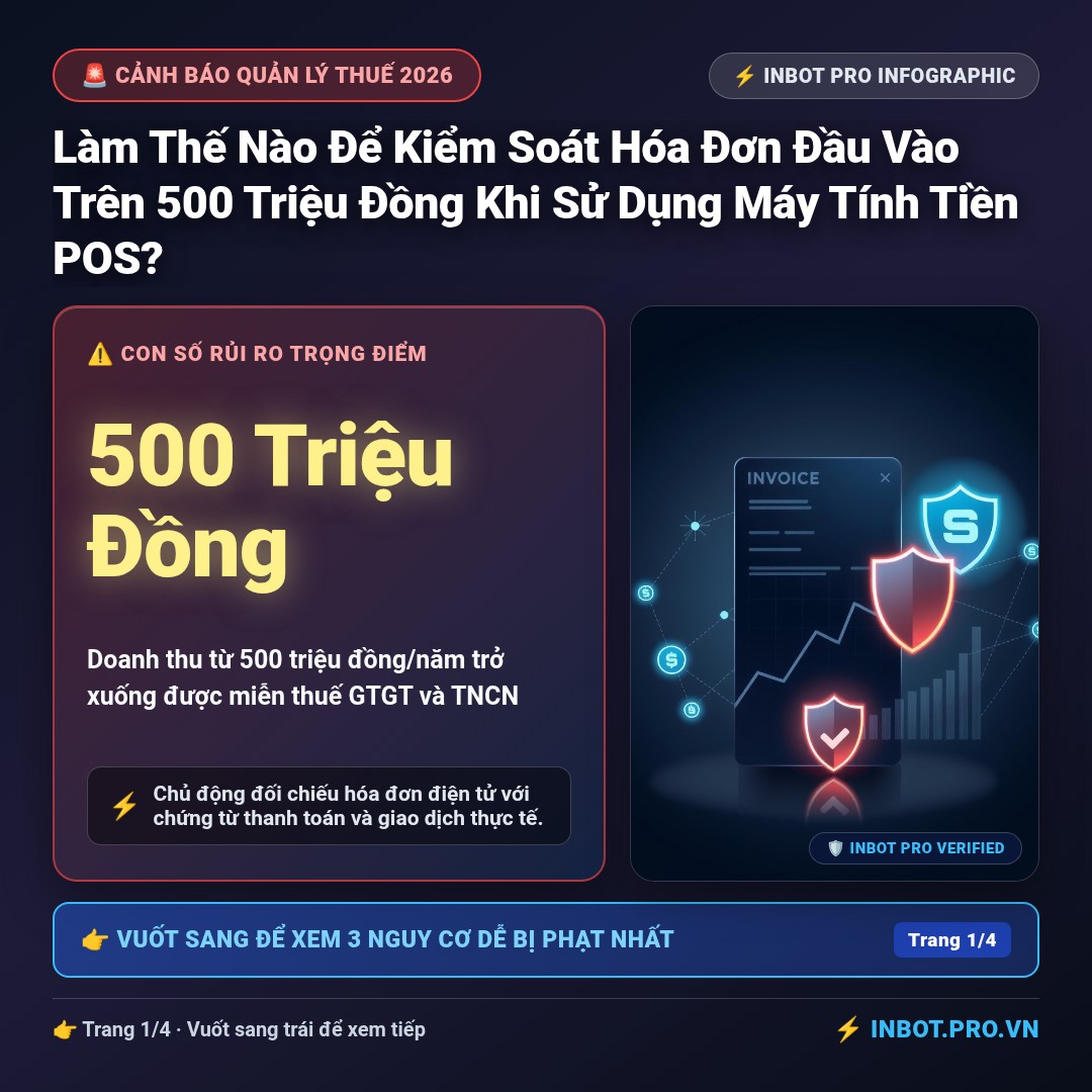 Slide 1 - Làm Thế Nào Để Kiểm Soát Hóa Đơn Đầu Vào Trên 500 Triệu Đồng Khi Sử Dụng Máy Tính Tiền POS?